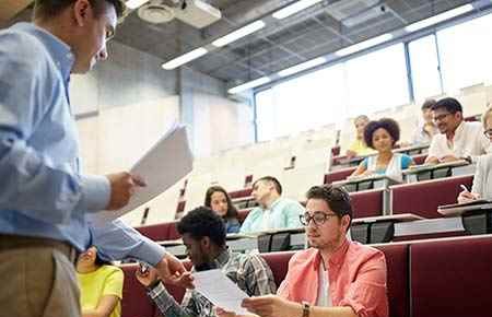 college student in a lecture